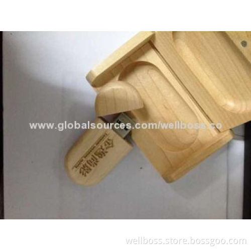Promotional USB Gift Wooden USB Flash Drive Customized Logos and OEM Orders are Welcome